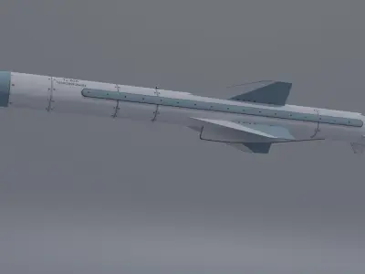 Chinese Navy Eagle Strike YJ 83K anti-ship missile 4K texture 3D model