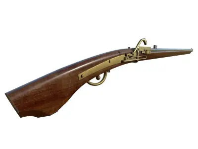 Matchlock Low-poly 3D model