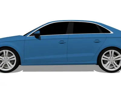 2015 Audi A3 Sedan  Free low-poly 3D model