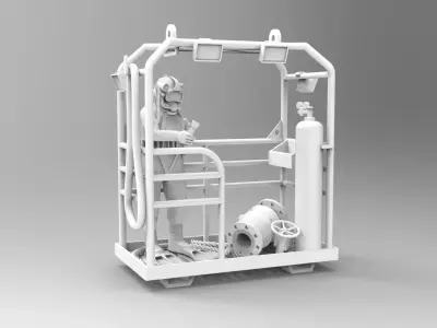 Working basket for divers 3D print model