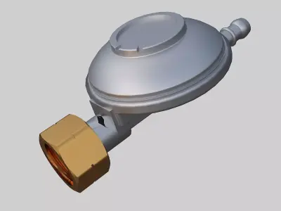 LPG single-stage gas regulator 3D model