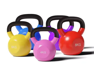 Colorful Kettlebell 3D model