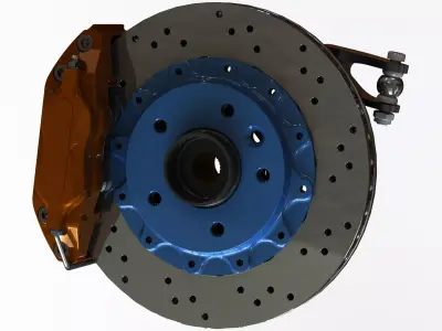 Vehicle Brake System Mechanism 3D model