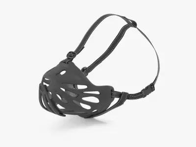 Silicone Dog Muzzle Husky 3D model