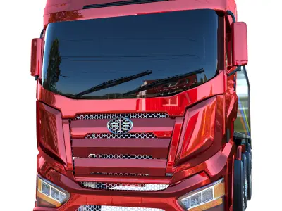 faw truck red 3D model