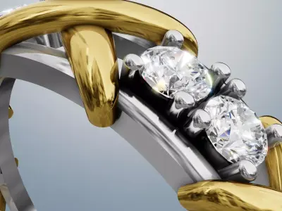 Tiffany X ring 3D print model