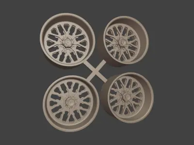 Fuel Forged FF45 wheel 3D print model