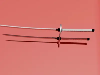 katana blanca 3D model