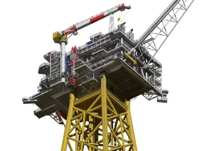 fixed platform Solan 3D model