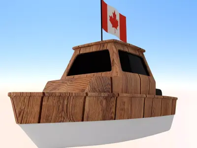 Caneda Fishing Boat 3D model