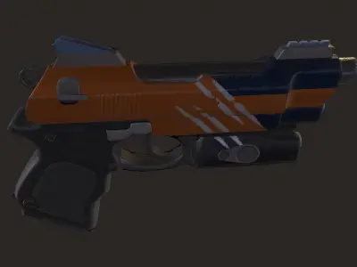 Yellow roar Low-poly 3D model