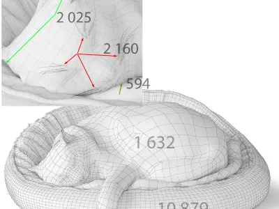 Sleeping Cat 3D model