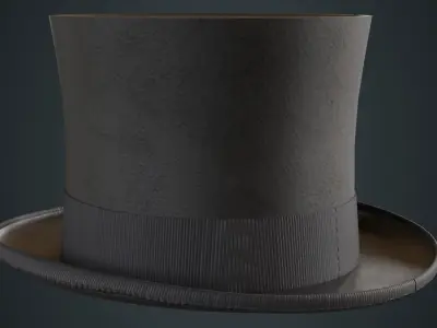 Top Hat 1A Low-poly 3D model
