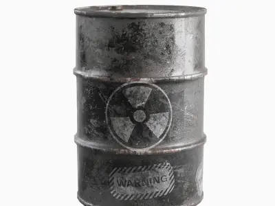 Nuclear Barrel 06 Low-poly 3D model