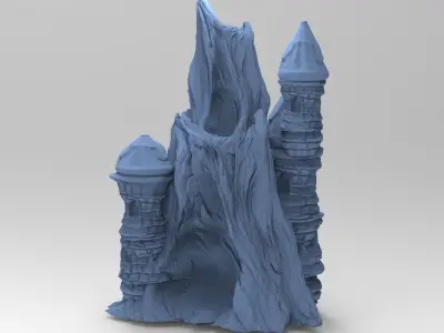 Blackstar Winter cave mountain 3D model