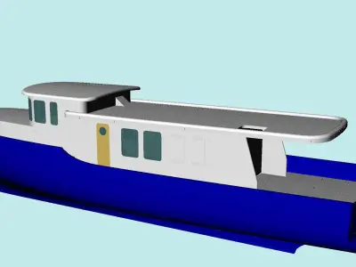 Tour Boat 3D model