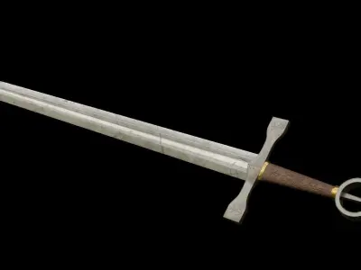 Sword and Scabbard Set Low Poly Low-poly 3D model