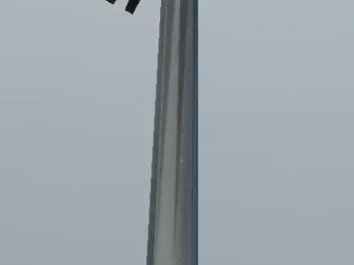 Crowbar low-poly game ready metal rod with hook Low-poly 3D model