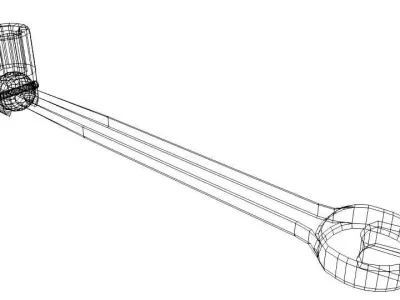 Mechanical Handtools - Flex-head Socket Wrench 3D model