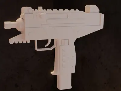 Micro Uzi Low-poly 3D model