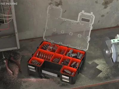 Coil Springs in Plastic Box 3D model