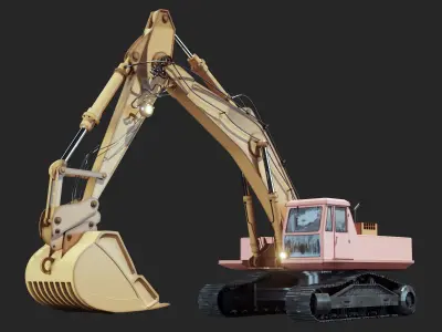 Digger excavator 3D model