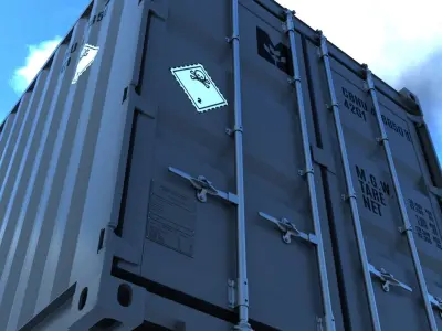 Shipping Container 20ft Low-poly 3D model buy
