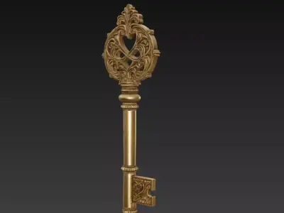Ornate Vintage Decorative Key 3D print model