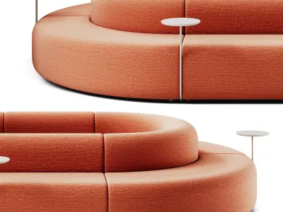 MDD Artico Sectional Sofa Rectangular Set 3D model