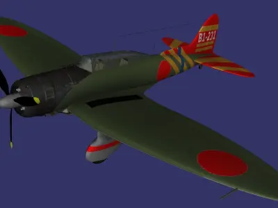 Aichi D3A Val Low-poly 3D model purchase
