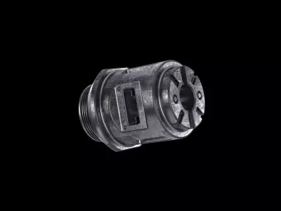 Muzzle brake industrial part technical design cad 3D model