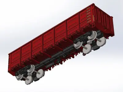 Open wagon model 12-757 scale 1 to 87 3D print model