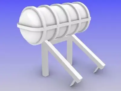 Life raft container 3D model  3D model