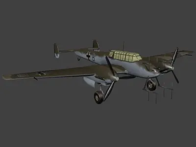 Messerschmitt Bf 110 Free low-poly 3D model