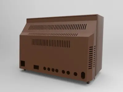 retro color TV 3D print model