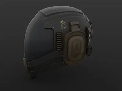 Sci-Fi Helmet Military  Low-poly 3D model