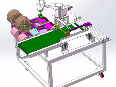 SCARA Robot Labeling Machine 3D model