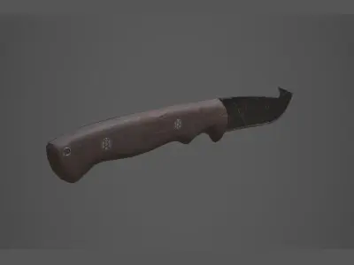 Apocalyptic Battle Knife - PBR and Game Ready Low-poly 3D model