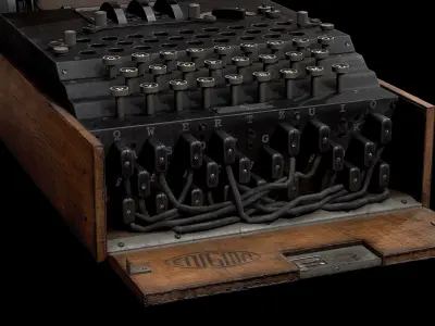 Enigma Machine Low-poly 3D model