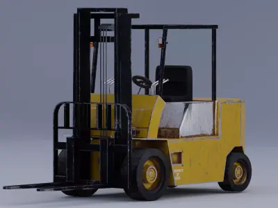 Forklift Worn out Low-poly 3D model