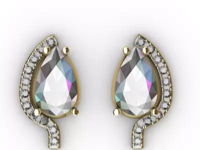 Wedding  Or Every day wear Women Ear Ring 3D print model 3D model