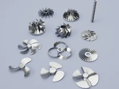 Propeller Collection three propellers 3D model