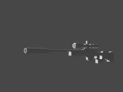 Sniper 3D rifle Free 3D model