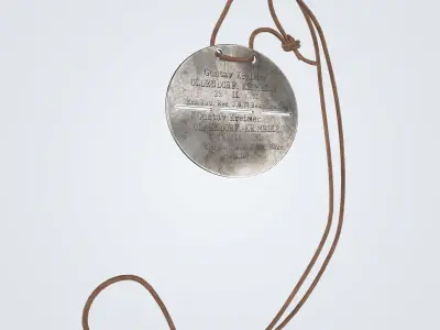 Dog Tag WWI Low-poly 3D model