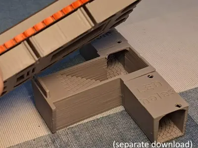 Double Edge Platform Underpass1 1-87 FDM color 3D print model