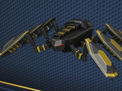 Spider BOT Low-poly 3D model