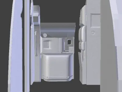 INTERIOR - Cabin Door Planes Low-poly 3D model