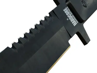 Hardcore Hardware D2 Knife Low-poly 3D model