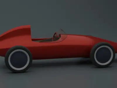 Racing Retro Car Free 3D model