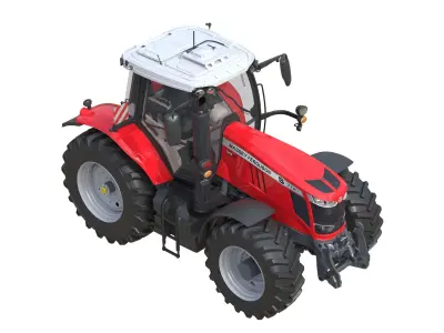 Massey Ferguson 7700S Tractor Low-poly 3D model